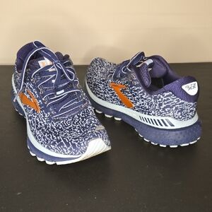 Brooks Navy and Orange Athletic Sneakers